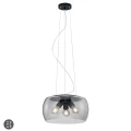 Lampa wisząca VALENTE Antracyt / przydymione szkło  3 x E27 Trio 300600342 | 4017807467345 noxbox lampynox www.lampynox.pl