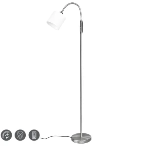TOMMY Nikiel mat | Biały E14 Lampa podłogowa stojąca RL R46331001