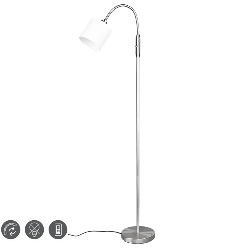 Lampa podłogowa stojąca TOMMY Nikiel mat | Biały E14 RL R46331001 | 4017807502930 noxbox lampynox www.lampynox.pl
