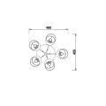 Lampa podłogowa stojąca pięcioramienna TOMMY Czarny mat 5xE14 RL R46335979 | 4017807507577 noxbox lampynox www.lampynox.pl