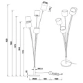 Lampa podłogowa stojąca pięcioramienna TOMMY Czarny mat 5xE14 RL R46335979 | 4017807507577 noxbox lampynox www.lampynox.pl