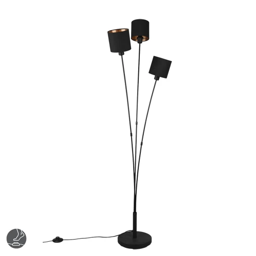 Lampa podłogowa stojąca trójramienna TOMMY Czarny mat 3xE14 RL R46333979 | 4017807507553 noxbox lampynox www.lampynox.pl