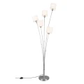 Lampa podłogowa stojąca pięcioramienna TOMMY Nikiel mat | Biały 5xE14 RL R46335901 | 4017807507584 noxbox lampynox www.lampynox.pl