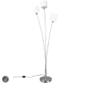 Lampa podłogowa stojąca trójramienna TOMMY Nikiel mat | Biały 3xE14 RL R46333901 | 4017807507560 noxbox lampynox www.lampynox.pl