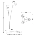 Lampa podłogowa stojąca trójramienna TOMMY Nikiel mat | Biały 3xE14 RL R46333901 | 4017807507560 noxbox lampynox www.lampynox.pl