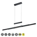 Lampa wisząca TRAJAN Czarny mat LED DIM 42W 2700K-5000K ściemnialna Trio 375310532 | 4017807472233 noxbox lampynox www.lampynox.pl