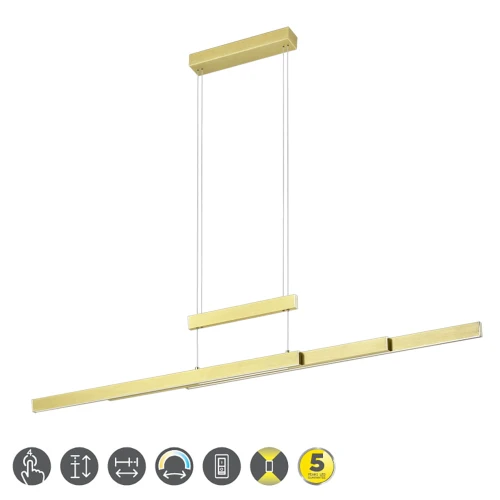Lampa wisząca TRAJAN Mosiądz mat LED DIM 42W 2700K-5000K ściemnialna Trio 375310508 | 4017807481839 noxbox lampynox www.lampynox.pl