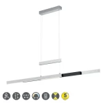 TRAJAN Aluminium szczotkowane | Czarny mat LED DIM 42W 2700K-5000K ściemnialna Lampa wisząca Trio 375310505