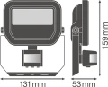 Naświetlacz Floodlight Sensor PIR LED 10W 3000K IK07 IP65 OSRAM LEDVANCE AC24474 | 4058075460836 noxbox lampynox www.lampynox.pl