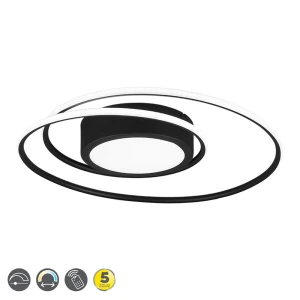 YAVA Czarny mat LED DIM PILOT 56W 2700-6000K Lampa sufitowa Trio 672310232
