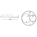 Lampa sufitowa VUELTA Tytanowy DIP SWITCH ściemnialny LED 28W 2300+3000+4000K RL R62233187 | 4017807503418 noxbox lampynox www.lampynox.pl