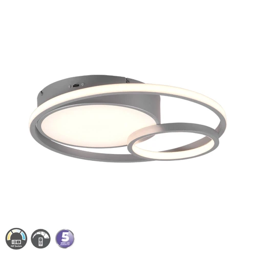 Lampa sufitowa VUELTA Tytanowy DIP SWITCH ściemnialny LED 28W 2300+3000+4000K RL R62233187 | 4017807503418 noxbox lampynox www.lampynox.pl