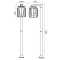 Lampa ogrodowa stojąca TUELA Antracyt wys. 1m. E27 IP44 Trio 410860142 | 4017807506167 noxbox lampynox www.lampynox.pl