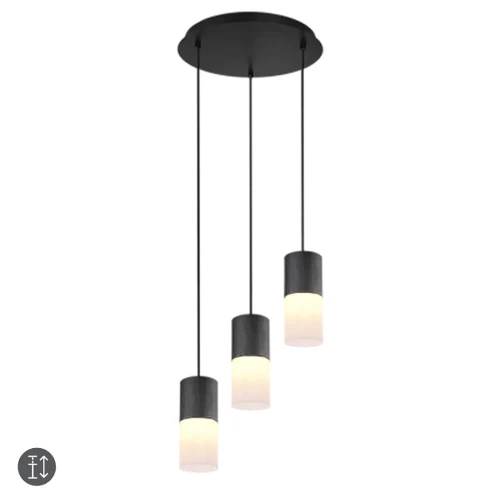 Lampa wisząca ROBIN Czarny mat 3xE27 Trio 310630301 | 4017807504491 noxbox lampynox www.lampynox.pl