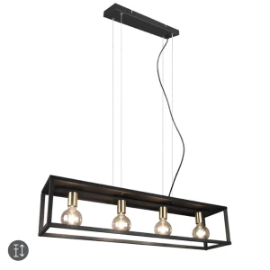 VITO Czarny mat 4xE27 Lampa wisząca 