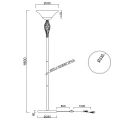 Lampa podłogowa RUSTICA Brąz E27 Trio 401000224 | 4017807504712 noxbox lampynox www.lampynox.pl