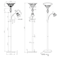 Lampa podłogowa stojąca RUSTICA Brąz E14 | E27 Trio 4602021-24 | 4017807196801 noxbox lampynox www.lampynox.pl