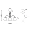 Lampa sufitowa RUSTICA Brąz 3xE14 Trio 601000324 | 4017807504699 noxbox lampynox www.lampynox.pl