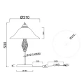 Lampa stołowa RUSTICA Brąz 2xE14 Trio 501000224 | 4017807504729 noxbox lampynox www.lampynox.pl