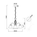 Lampa wisząca RUSTICA Brąz 3xE14 Trio 101000324 | 4017807504675 noxbox lampynox www.lampynox.pl