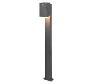 AVON czujnik PIR antracyt wys. 1m. LED 7W 3000K IP54 Regulowana głowica Lampa ogrodowa stojąca