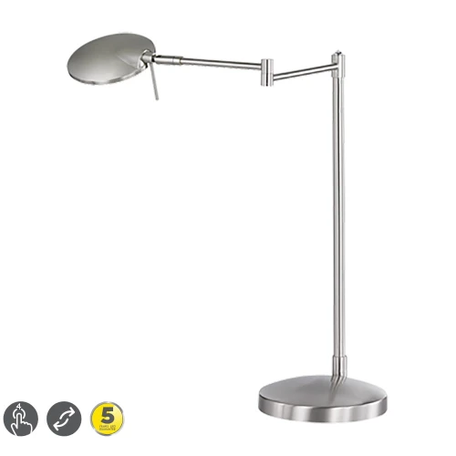 Lampka stołowa KAZAN Nikiel mat  LED 8W 3000K ściemnialna Trio 574790107 | 4017807390063 noxbox lampynox www.lampynox.pl