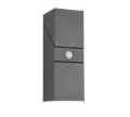 Kinkiet zewnętrzny AVON antracyt czujnik PIR góra-dół LED 2x7W 3000K IP54 Regulowana głowica Trio 270669242 | 4017807529166 noxbox lampynox www.lampynox.pl