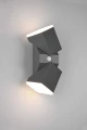 Kinkiet zewnętrzny AVON antracyt czujnik PIR góra-dół LED 2x7W 3000K IP54 Regulowana głowica Trio 270669242 | 4017807529166 noxbox lampynox www.lampynox.pl