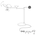 Lampka stołowa KAZAN Nikiel mat  LED 8W 3000K ściemnialna Trio 574790107 | 4017807390063 noxbox lampynox www.lampynox.pl