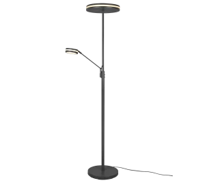 FRANKLIN antracyt LED DIM 35W+6,5W 2700+3200+4000K Lampa podłogowa ściemnialana