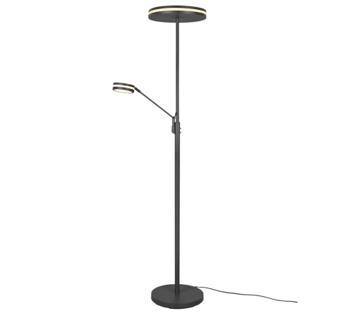 Lampa podłogowa ściemnialana FRANKLIN antracyt LED DIM 35W+6,5W 2700+3200+4000K Trio 426510242 | 4017807525311 noxbox lampynox www.lampynox.pl