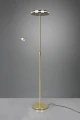 Lampa podłogowa ściemnialana FRANKLIN mosiądz mat LED DIM 35W+6,5W 2700+3200+4000K Trio 426510208 | 4017807525298 noxbox lampynox www.lampynox.pl
