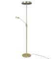 Lampa podłogowa ściemnialana FRANKLIN mosiądz mat LED DIM 35W+6,5W 2700+3200+4000K Trio 426510208 | 4017807525298 noxbox lampynox www.lampynox.pl