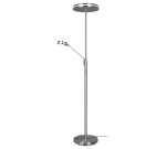 FRANKLIN nikiel mat LED DIM 35W+6,5W 2700+3200+4000K Lampa podłogowa ściemnialana