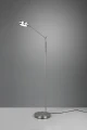 Lampa podłogowa ściemnialana FRANKLIN nikiel mat LED DIM 6,5W 2700+3200+4000K Trio 426510107 | 4017807525335 noxbox lampynox www.lampynox.pl