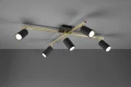 Regulowana lampa sufitowa MARLEY złoty | czarny 5xGU10 Trio 612400580 | 4017807523980 noxbox lampynox www.lampynox.pl