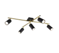Regulowana lampa sufitowa MARLEY złoty | czarny 5xGU10 Trio 612400580 | 4017807523980 noxbox lampynox www.lampynox.pl