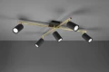 Regulowana lampa sufitowa MARLEY złoty | czarny 5xGU10 Trio 612400580 | 4017807523980 noxbox lampynox www.lampynox.pl