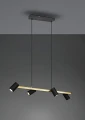 Lampa wisząca regulowana MARLEY złoty | czarny 4xGU10 Trio 302400480 | 4017807523454 noxbox lampynox www.lampynox.pl