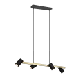 Lampa wisząca regulowana MARLEY złoty | czarny 4xGU10 Trio 302400480 | 4017807523454 noxbox lampynox www.lampynox.pl