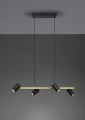 Lampa wisząca regulowana MARLEY złoty | czarny 4xGU10 Trio 302400480 | 4017807523454 noxbox lampynox www.lampynox.pl