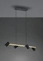 Lampa wisząca regulowana MARLEY złoty | czarny 4xGU10 Trio 302400480 | 4017807523454 noxbox lampynox www.lampynox.pl