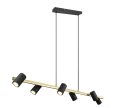Lampa wisząca regulowana MARLEY złoty | czarny 6xGU10 Trio 302400680 | 4017807523614 noxbox lampynox www.lampynox.pl
