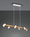 Lampa wisząca regulowana MARLEY biały mat | brąz 6xGU10 Trio 312490631 | 4017807523805 noxbox lampynox www.lampynox.pl