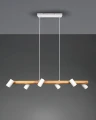 Lampa wisząca regulowana MARLEY biały mat | brąz 6xGU10 Trio 312490631 | 4017807523805 noxbox lampynox www.lampynox.pl
