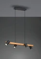 Lampa wisząca regulowana MARLEY czarny mat | brąz 4xGU10 Trio 312490432 | 4017807523720 noxbox lampynox www.lampynox.pl