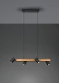 Lampa wisząca regulowana MARLEY czarny mat | brąz 4xGU10 Trio 312490432 | 4017807523720 noxbox lampynox www.lampynox.pl
