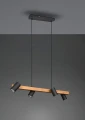 Lampa wisząca regulowana MARLEY czarny mat | brąz 4xGU10 Trio 312490432 | 4017807523720 noxbox lampynox www.lampynox.pl