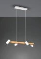 Lampa wisząca regulowana MARLEY biały mat | brąz 4xGU10 Trio 312490431 | 4017807523690 noxbox lampynox www.lampynox.pl
