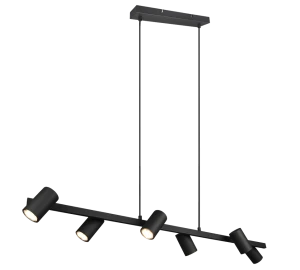 MARLEY czarny mat 6xGU10 Lampa wisząca regulowana